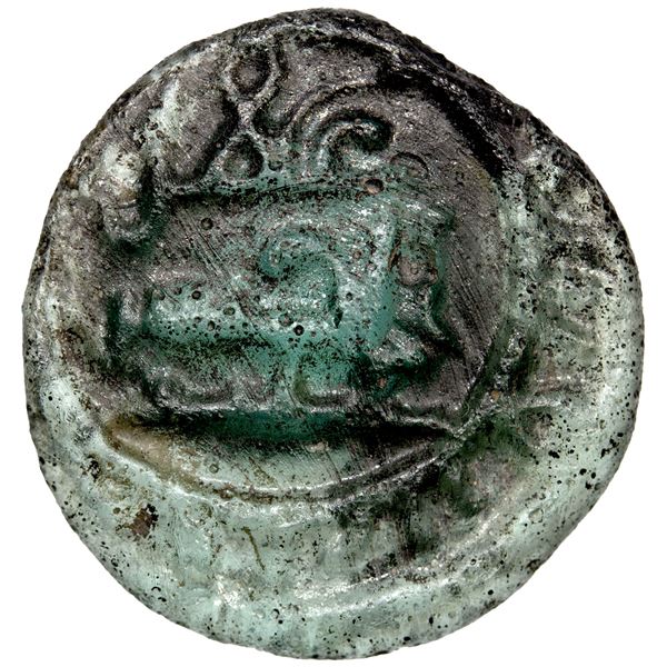 BUWAYHID: 10th/12th century, glass vessel stamp (4.77g), nearly EF
