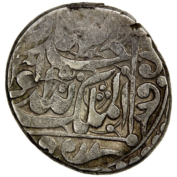 BARAKZAI: temp. Safdar Jang (b. Shah Shuja'), 1843, AR rupee (9.20g), Ahmadshahi, AH1259, VF