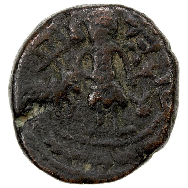 UJJAIN: Anonymous, 1st century BC or slightly later, AE thick round unit (13.31g), VF