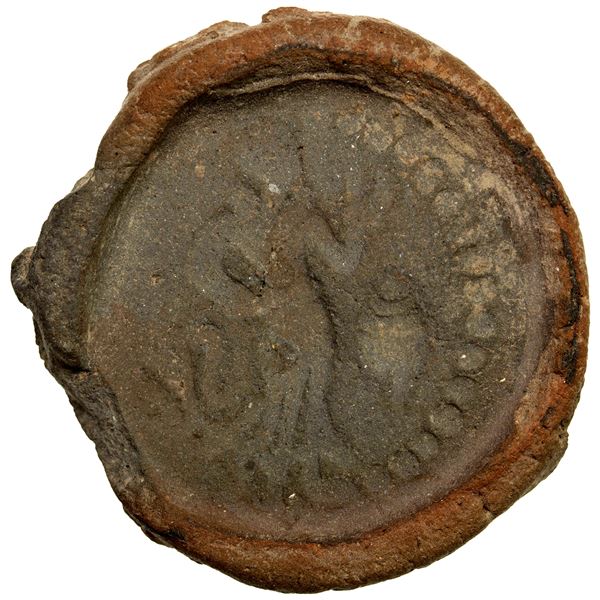 YAUDHEYA: 3rd/4th century, clay mold (5.11g), VF