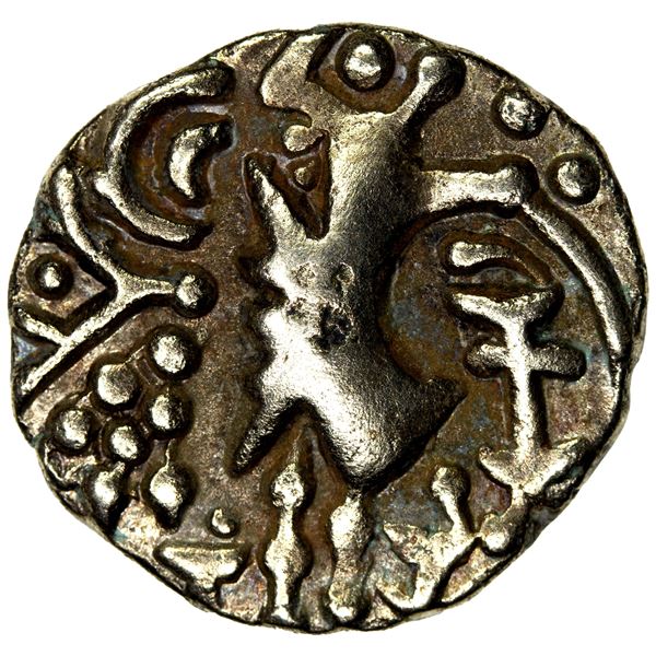 KIDARITE: Vigraha Deva, 5th century, debased AV dinar (7.45g), bold VF