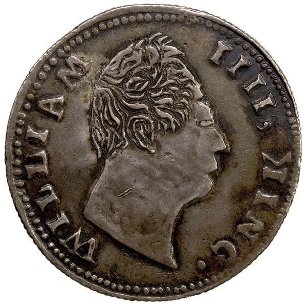 BRITISH INDIA: William IV, AR rupee (11.60g), 1835, VF-EF