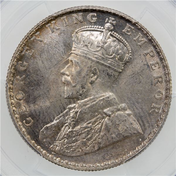 BRITISH INDIA: George V, AR rupee, 1912(b), PCGS MS64