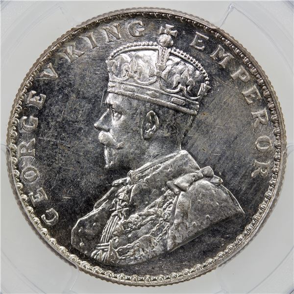 BRITISH INDIA: George V, AR rupee, 1912(b), PCGS MS63