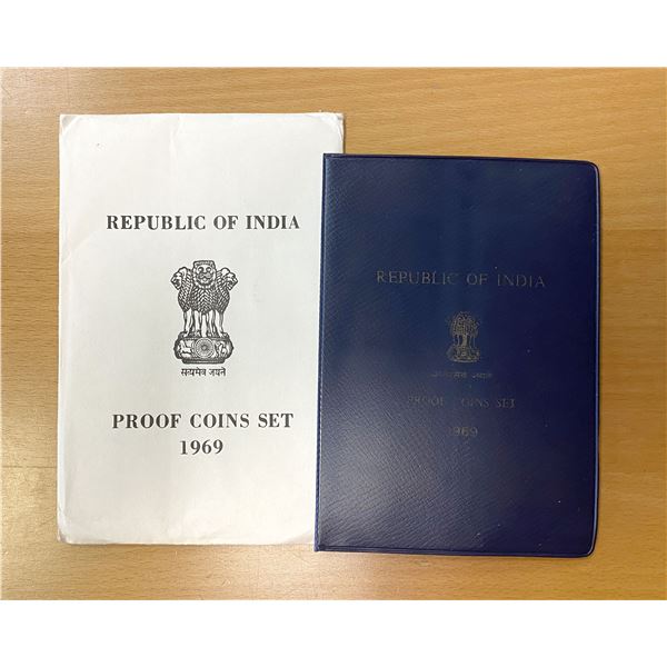 INDIA: Republic, 9-coin proof set, 1969-B