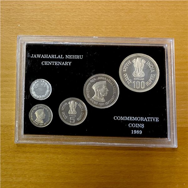 INDIA: Republic, 4-coin proof set, 1989