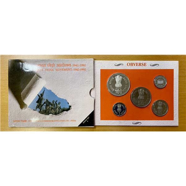 INDIA: Republic, 4-coin proof set, 1992-B