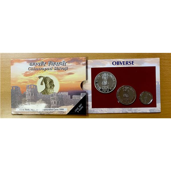 INDIA: Republic, 3-coin mint set, 1999