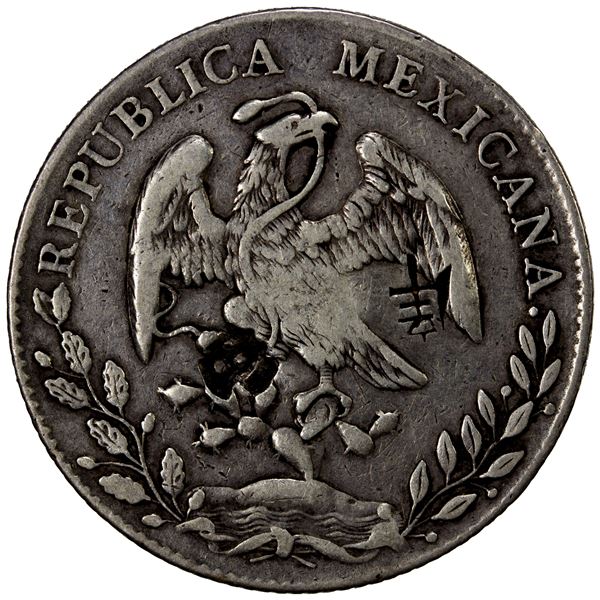 CHINESE CHOPMARKS: MEXICO: Republic, AR 8 reales, 1890-Mo, F-VF