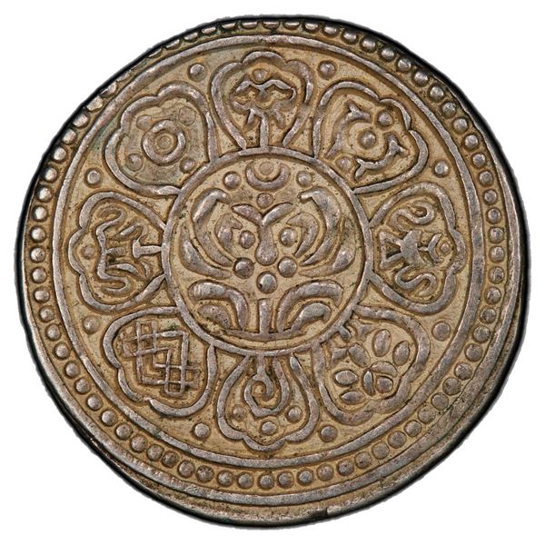 TIBET: AR ga-den tangka, ND (1912-18), PCGS AU53