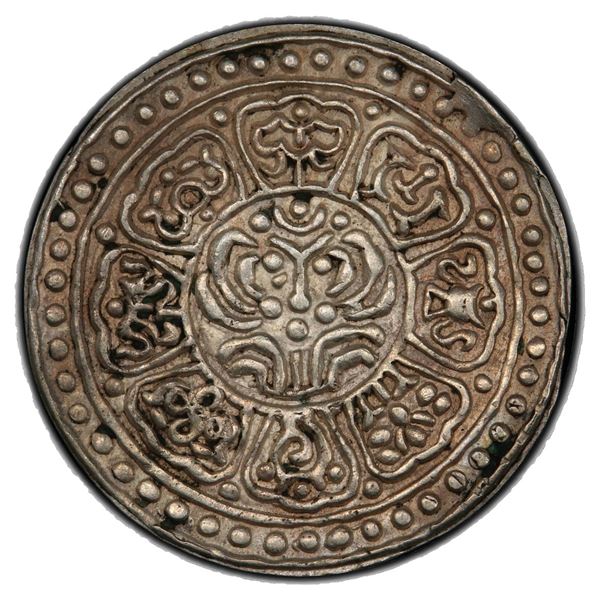 TIBET: AR ga-den tangka (4.38g), ND (1918-22), PCGS AU55