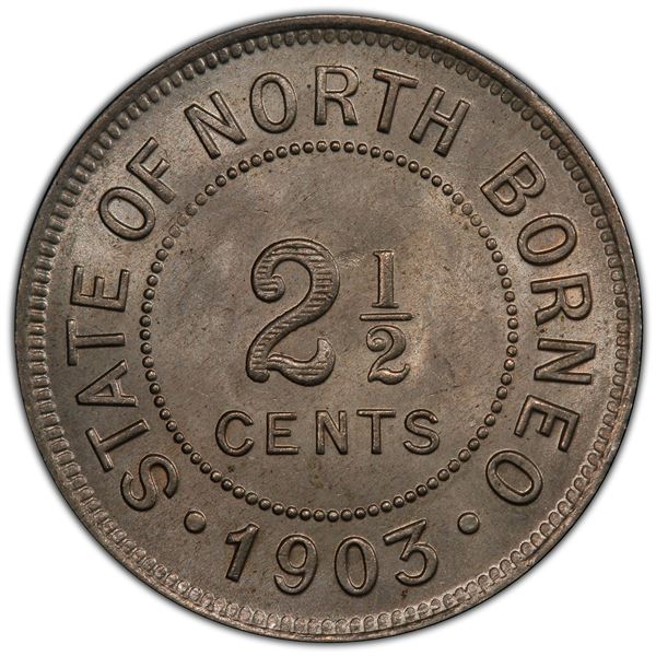 BRITISH NORTH BORNEO: 2½ cents, 1903, PCGS MS64