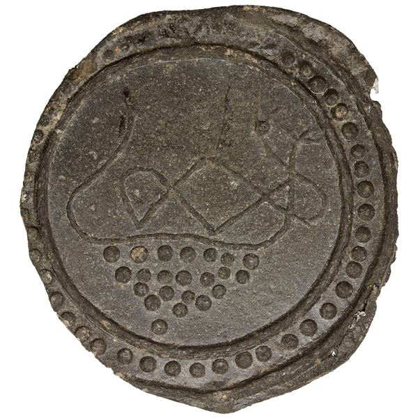 TENASSERIM-PEGU: Anonymous, 17th-19th century, cast large tin coin (38.62g), AU