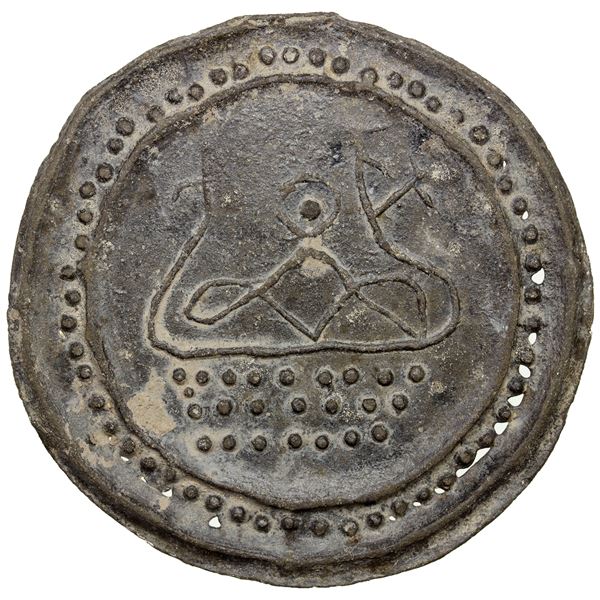 TENASSERIM-PEGU: Anonymous, 17th-19th century, cast large tin coin (39.15g), EF-AU