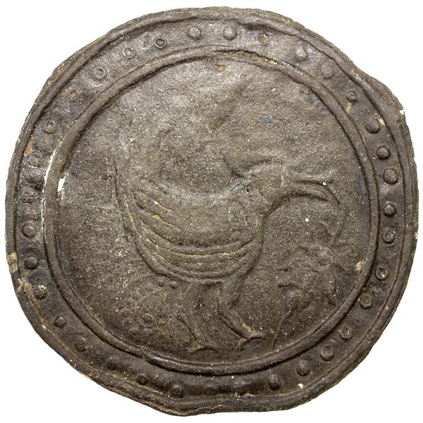 TENASSERIM-PEGU: Anonymous, 17th-19th century, cast large tin coin (45.69g), EF