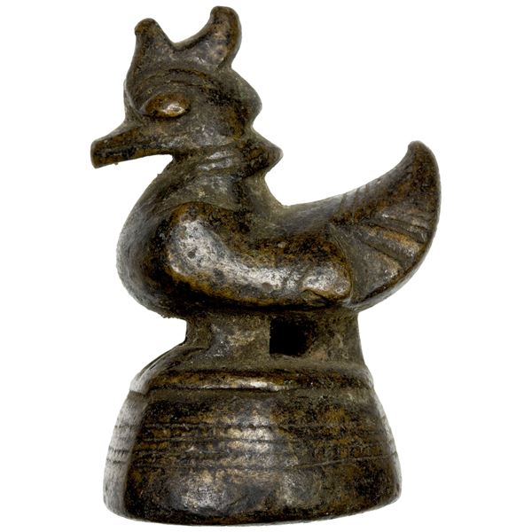 BURMA/MYANMAR: 19th to early 20th century, bronze opium weight (160.79g), VF