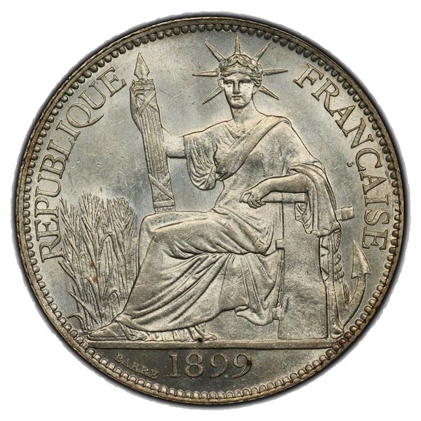 FRENCH INDOCHINA: AR 20 centimes, 1899-A, PCGS MS63