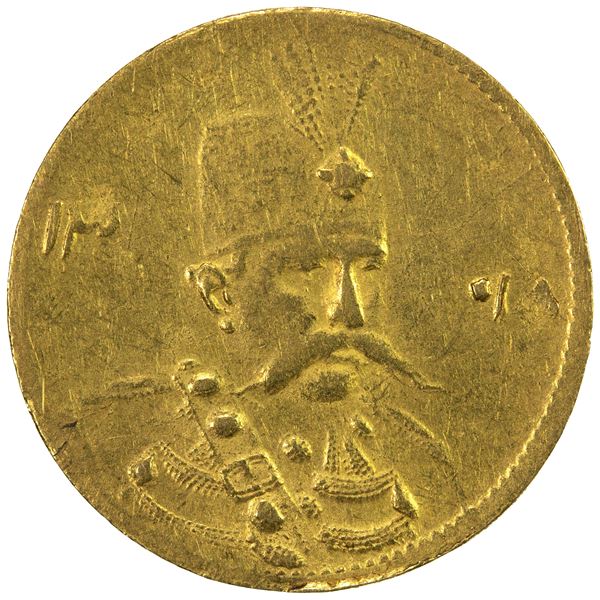 IRAN: AV 5000 dinars (1.36g), Tehran, AH1318, EF