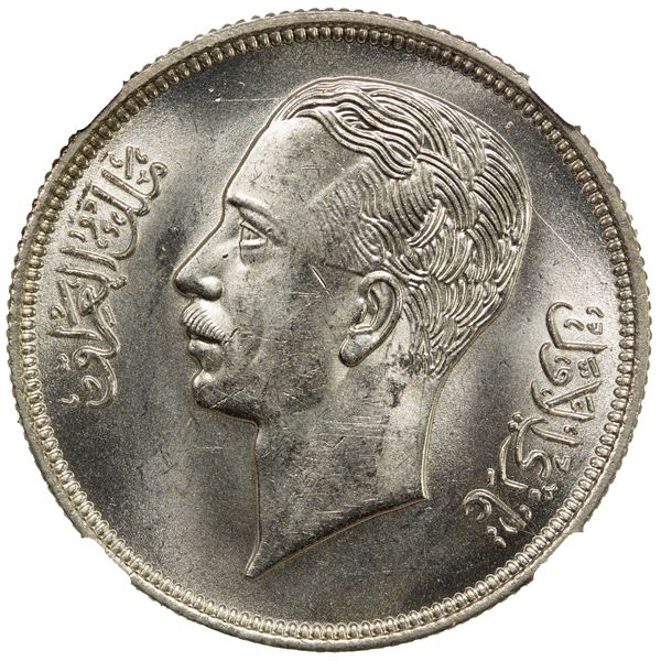 IRAQ: Ghazi I, 1933-1939, AR 50 fils, 1938/AH1357, NGC MS64
