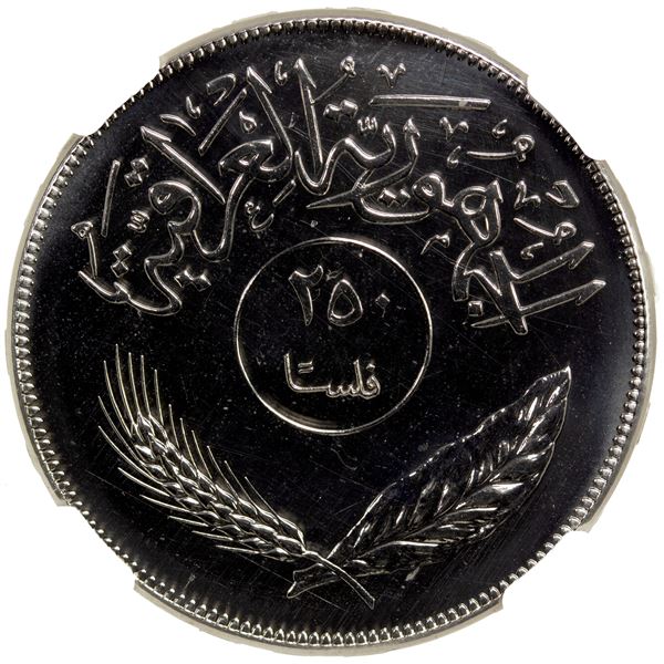 IRAQ: Republic, 250 fils, 1982/AH1402, NGC Proof 68