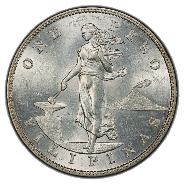 PHILIPPINES: U.S. Territory, AR peso, 1903-S, PCGS MS62