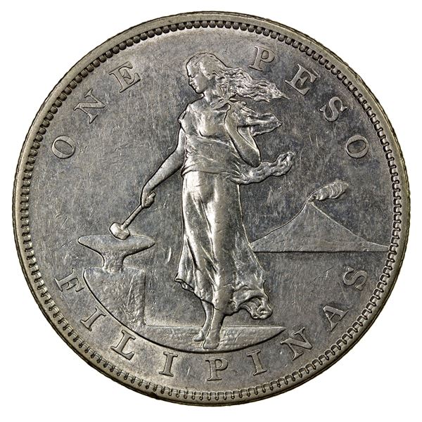 PHILIPPINES: U.S. Territory, AR peso, 1904-S, AU