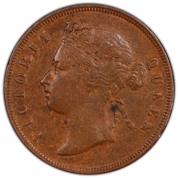 STRAITS SETTLEMENTS: AE cent, 1878, PCGS AU55