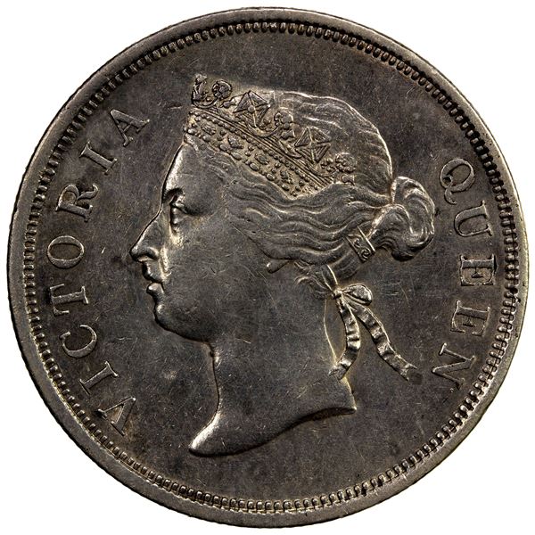 STRAITS SETTLEMENTS: AR 50 cents, 1891, EF