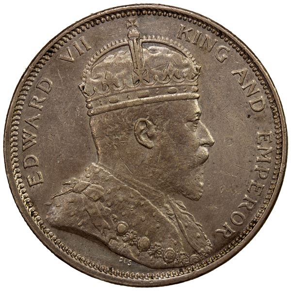 STRAITS SETTLEMENTS: AR dollar, 1904-B, AU