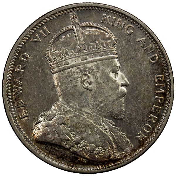 STRAITS SETTLEMENTS: AR dollar, 1904-B, EF-AU
