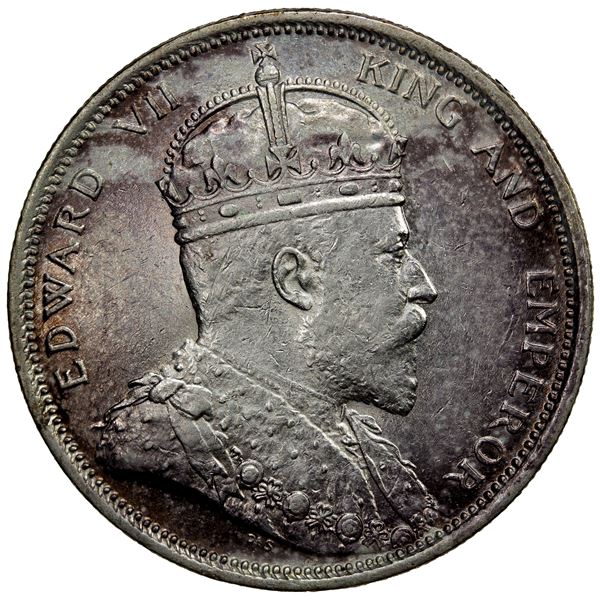STRAITS SETTLEMENTS: AR dollar, 1904-B, VF-EF