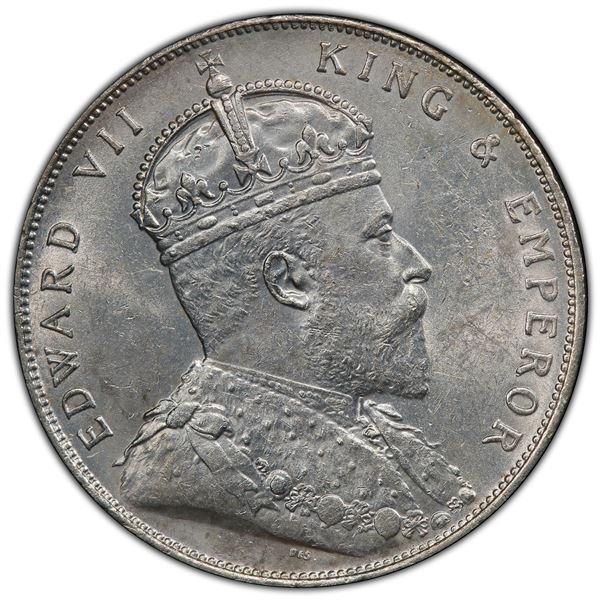 STRAITS SETTLEMENTS: AR dollar, 1907, PCGS MS62