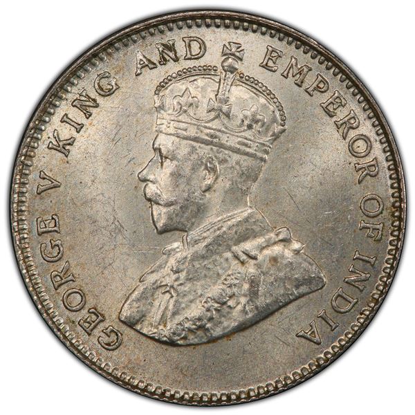 STRAITS SETTLEMENTS: AR 10 cents, 1926, PCGS MS64 +