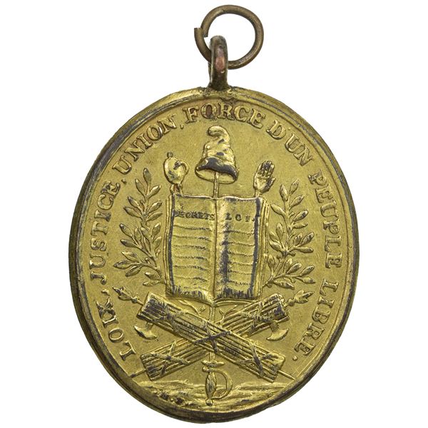 FRANCE: AE medal (16.55g), ND (1793), VF-EF