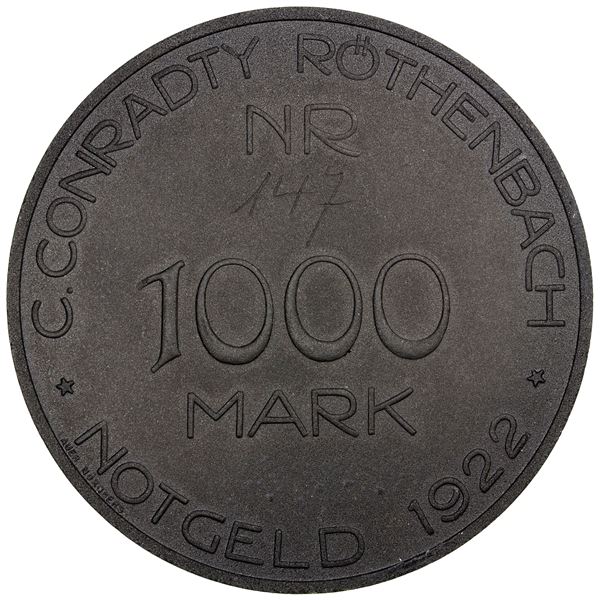GERMANY: Weimar Republic, 1000 mark, 1922, UNC