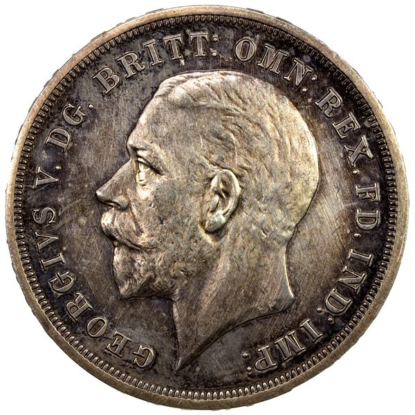 GREAT BRITAIN: George V, AR crown, 1935, Proof