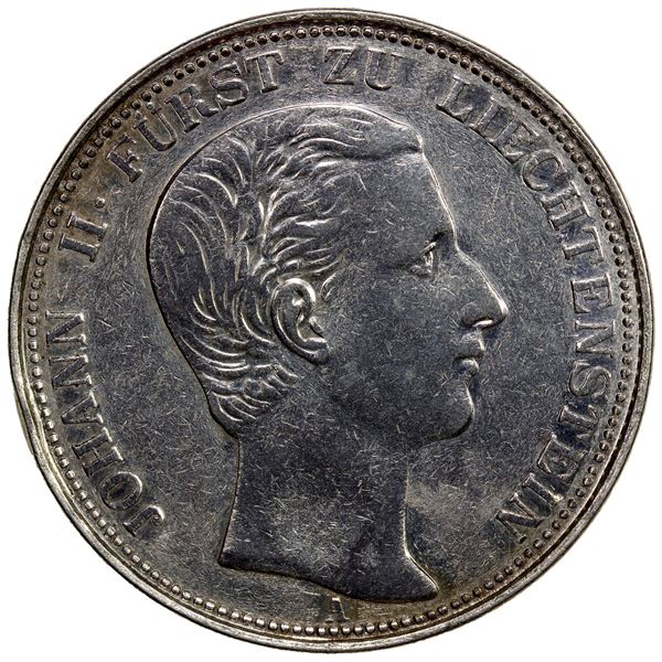 LIECHTENSTEIN: Johann II, 1858-1929, AR vereinsthaler, VF