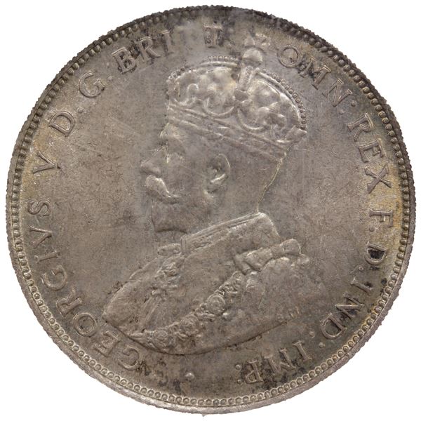 BRITISH WEST AFRICA: George V, AR 2 shillings, 1913, PCGS MS64
