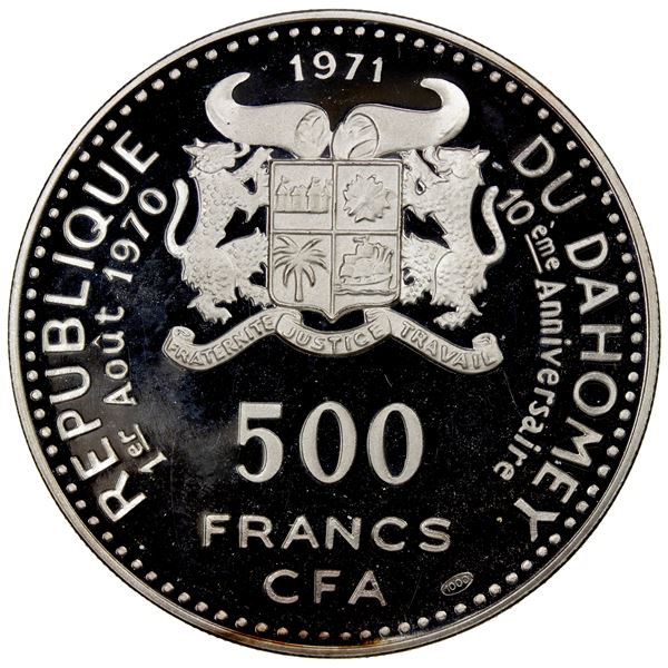 DAHOMEY: Republic, AR 500 francs, 1971, Proof