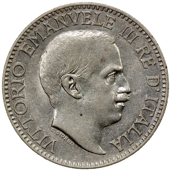 ITALIAN SOMALILAND: AR rupia, 1910-R, EF