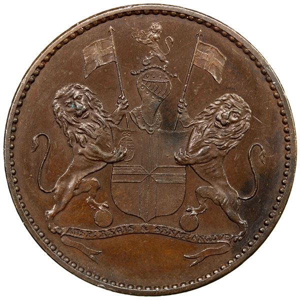 ST. HELENA: British Colony, AE ½ penny, 1821, Proof