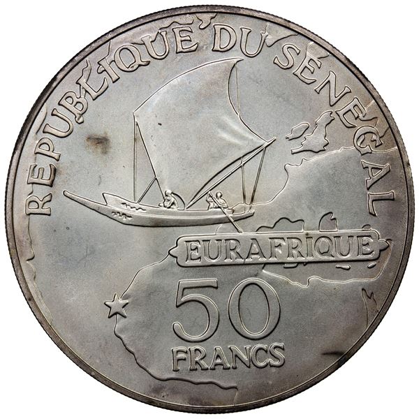 SÉNÉGAL: Republic, AR 50 francs, 1975, UNC