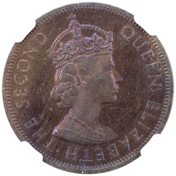 BRITISH CARRIBEAN TERRIRORIES: 1 cent 1962, NGC PF64 RB