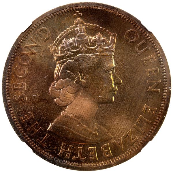BRITISH CARRIBEAN TERRIRORIES: 2 cents 1962, NGC PF63 RB