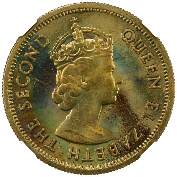 BRITISH CARRIBEAN TERRIRORIES: 5 cents 1964, NGC Proof 64