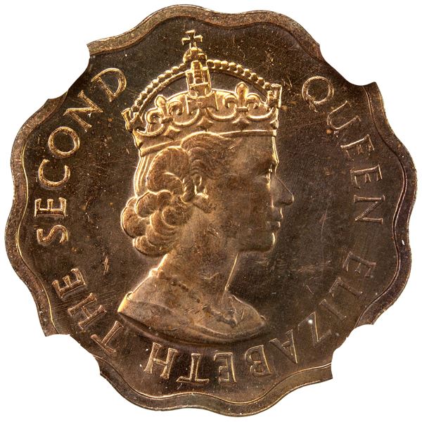 BRITISH HONDURAS: Elizabeth II, 1952-1973, 1 cent, 1961, NGC PF65 RB