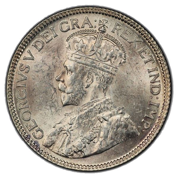 CANADA: George V, AR 25 cents, 1936, PCGS MS63