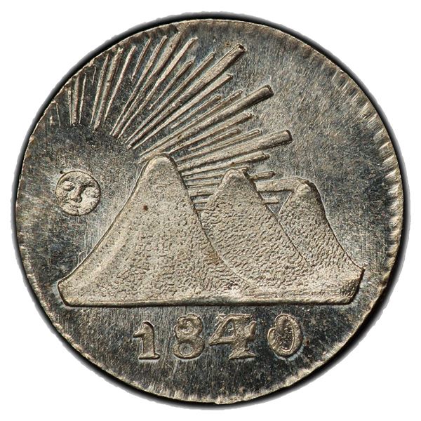 CENTRAL AMERICAN REPUBLIC: AR ¼ real, 1840/30, PCGS MS66