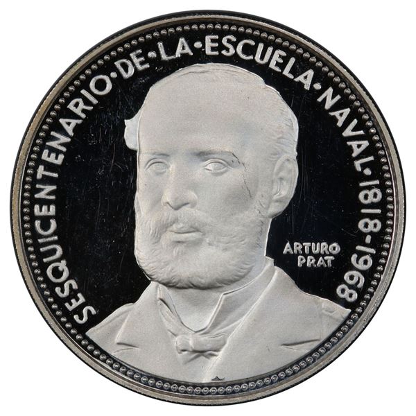 CHILE: Republic, AR 5 pesos, 1968, PCGS Proof 66 CAM