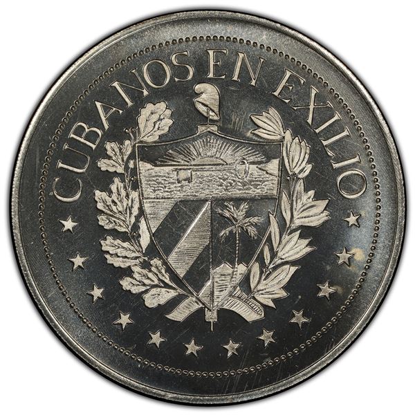 CUBA: Republic, souvenir peso, 1985, PCGS Proof 66